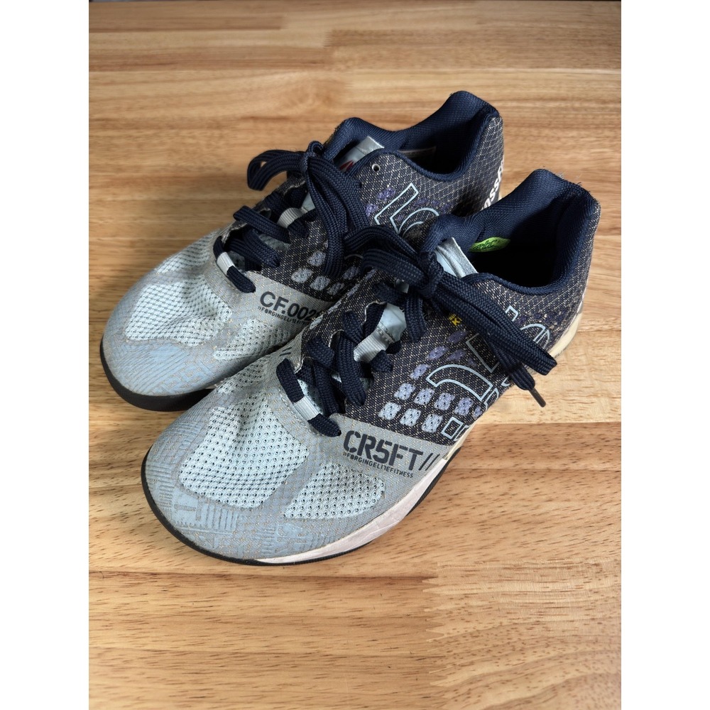 Reebok‎ CrossFit Shoes Womens Size 7 Blue Mesh Aramid Fiber Athletic Sneakers